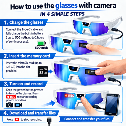 Sports Sunglasses with HD Camera: Record Your Adventures in First-Person