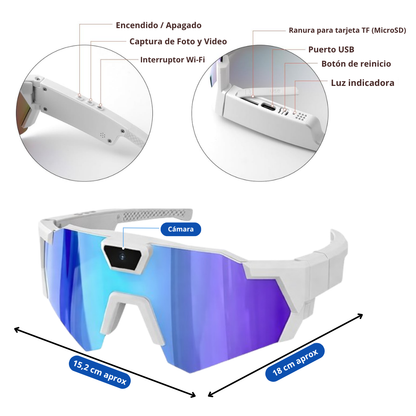 Gafas Deportivas con Cámara HD Integrada