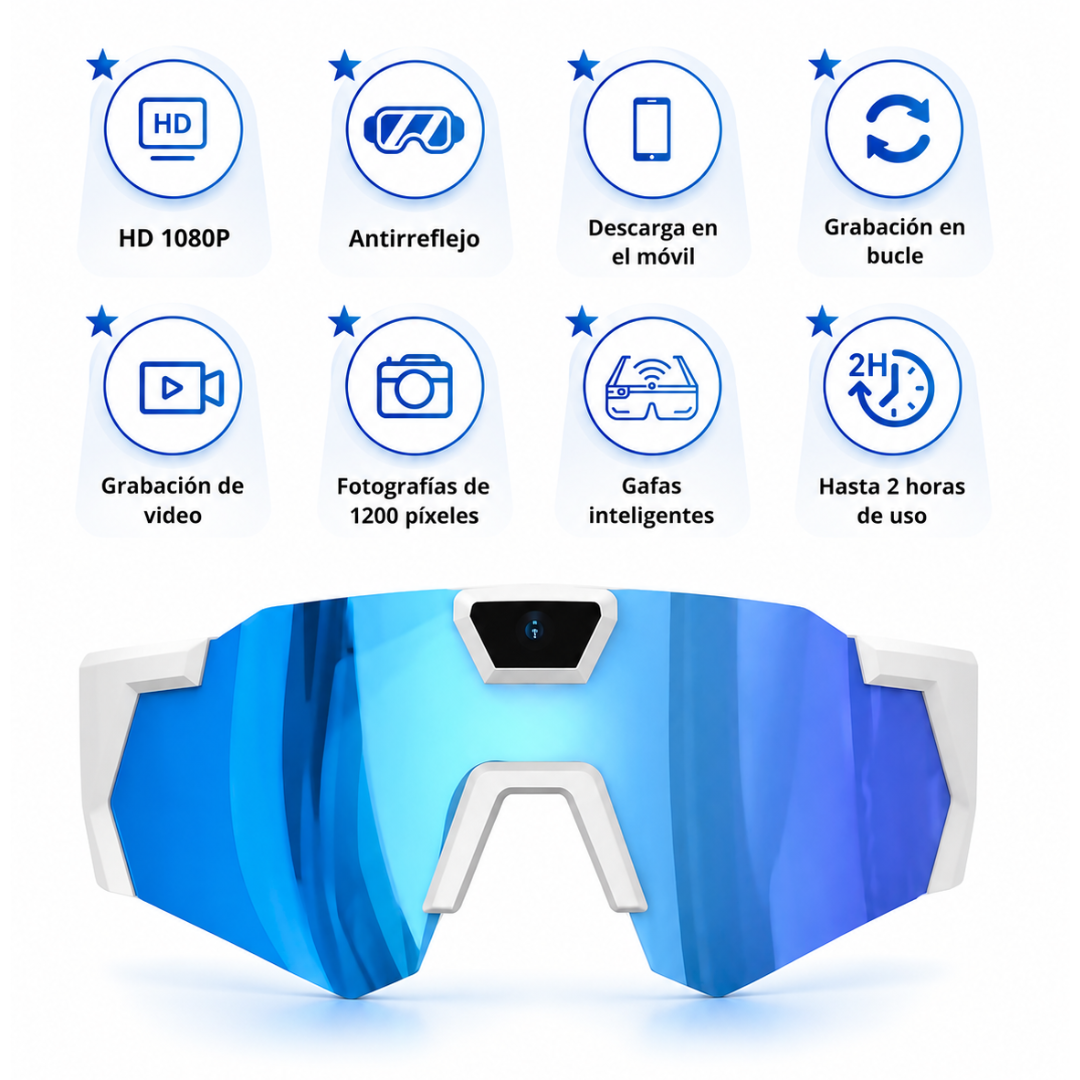 Gafas Deportivas con Cámara HD Integrada